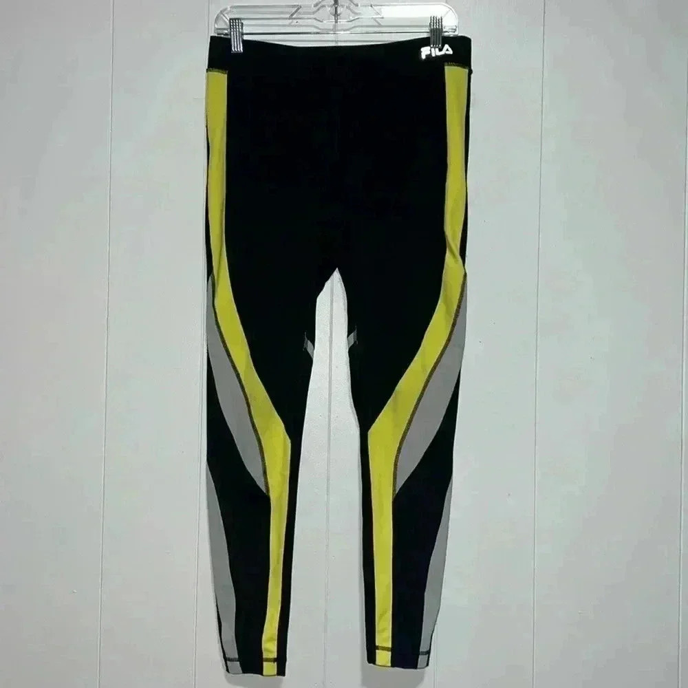 Fila Sport Leggings 1 Yellow Gray Black